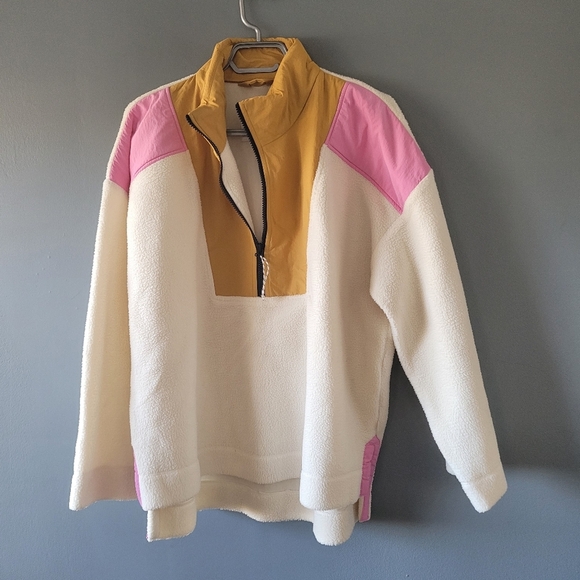 NWOT Free Assembly 1/4 Zip Sherpa Sweater, size XL - Picture 1 of 10